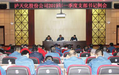 金沙澳门(中国)唯一官方网站股份公司召开2019年一季度支部书记例会